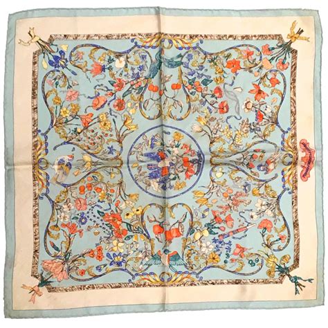 Vintage Hermes silk scarf, Pierres d